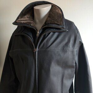 DANIER Genuine Leather black light winter jacket